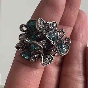 Blue butterflies ring